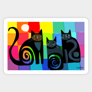 Colourful cats 53 paper Sticker